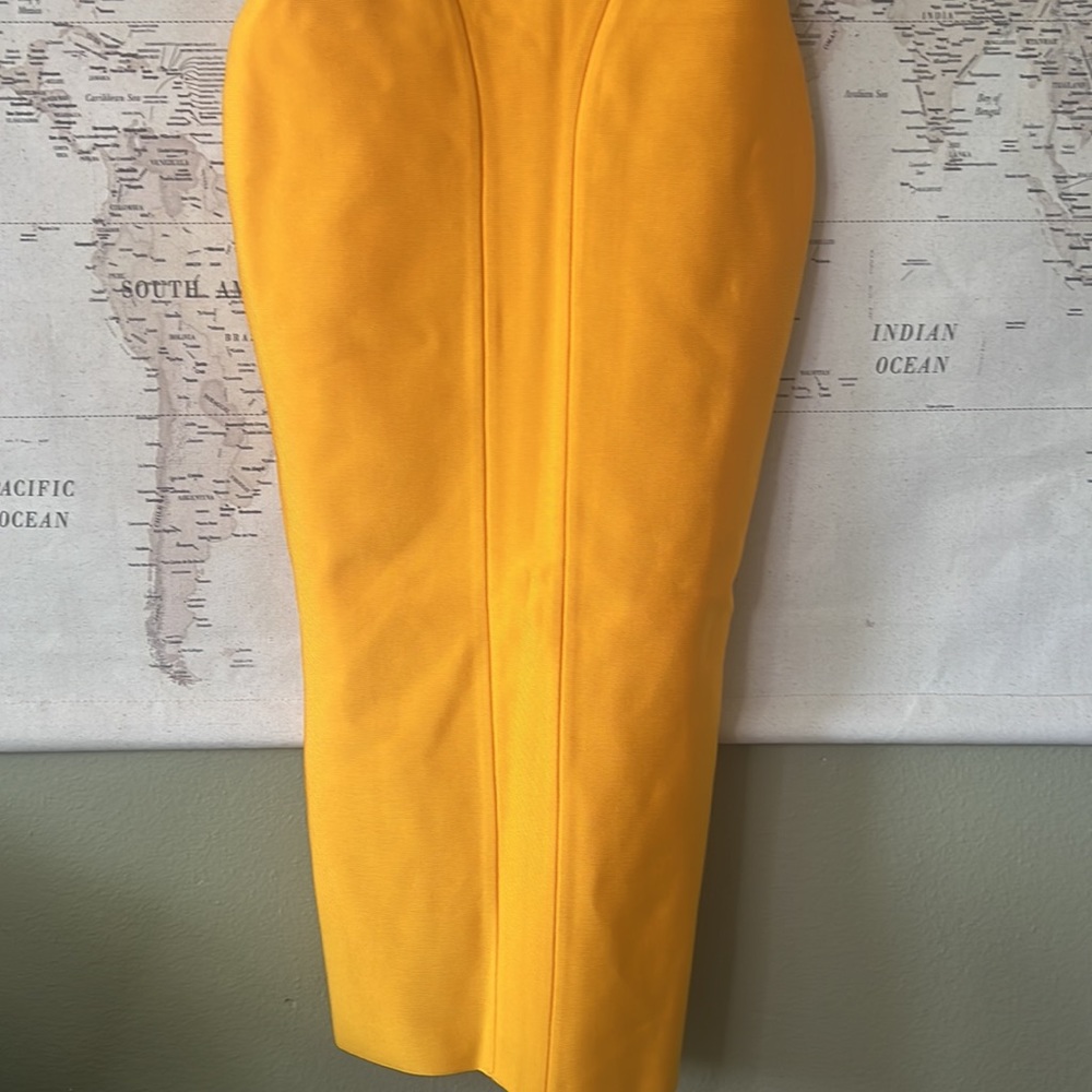 HOUSE OF CB 'Charlene' Tangerine Bandage Midi Dress NWOT - Picture 13 of 16